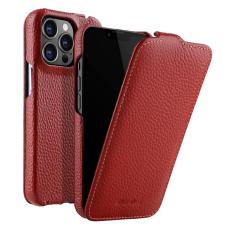 Melkco - MELKCO iPhone 12 Pro Max Vertikalt Flipfodral &Auml;kta L&auml;der + PC R&ouml;d