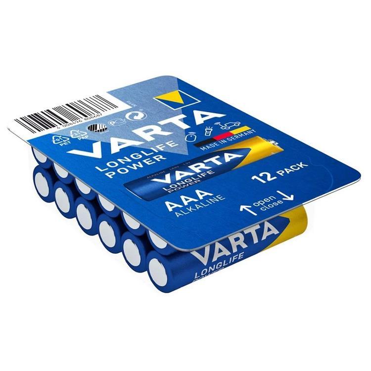 Varta 12-st Alkaliskt Batteri R3 (AAA) Longlife | 505295 | AlltMobil