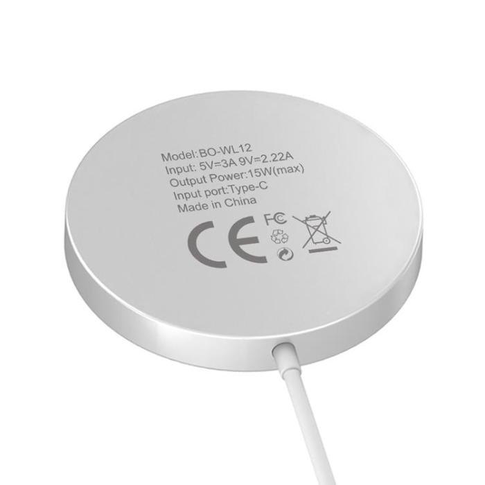 BWOO - BWOO Magnetisk Trådlös Laddare 15W WL-12 - Vit