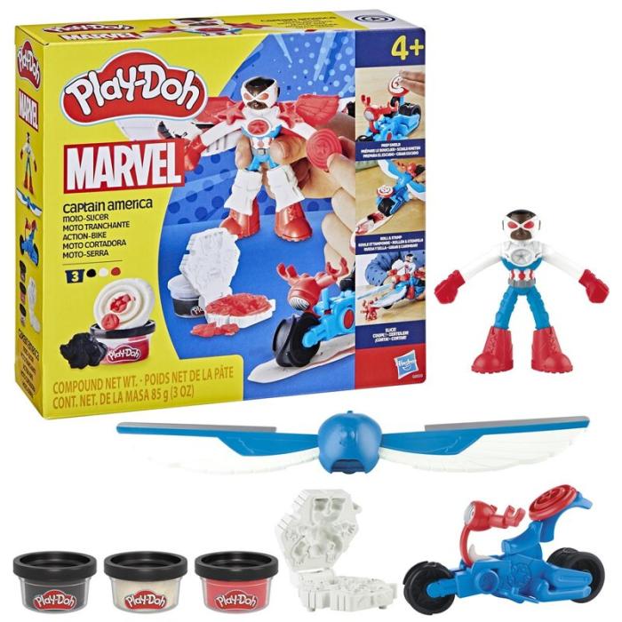 PLAY-DOH - PLAY-DOH Marvel Captain America Moto Slicer