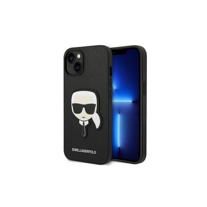 KARL LAGERFELD - Karl Lagerfeld Saffiano PU Skal för iPhone 14 Pro, Svart