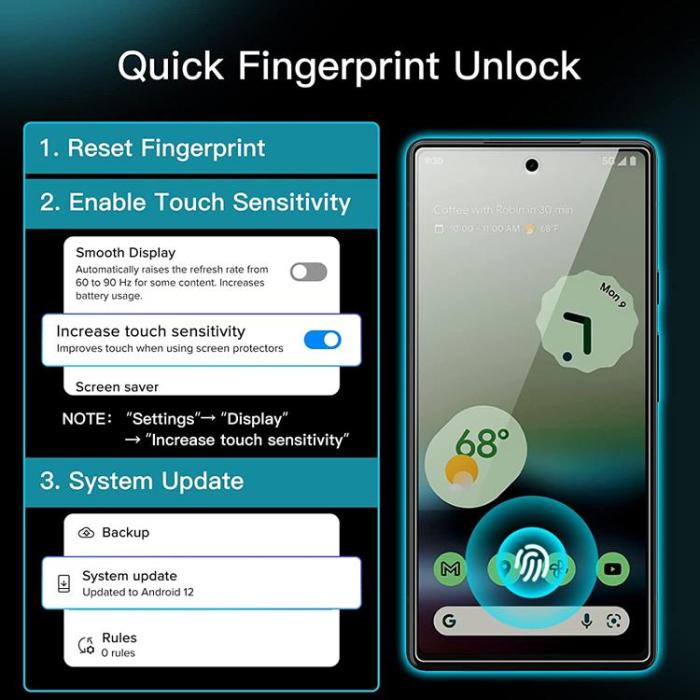 A-One Brand - [1-PACK] Google Pixel 6a Härdat Glas Skärmskydd 2.5D Arc Edge 9H