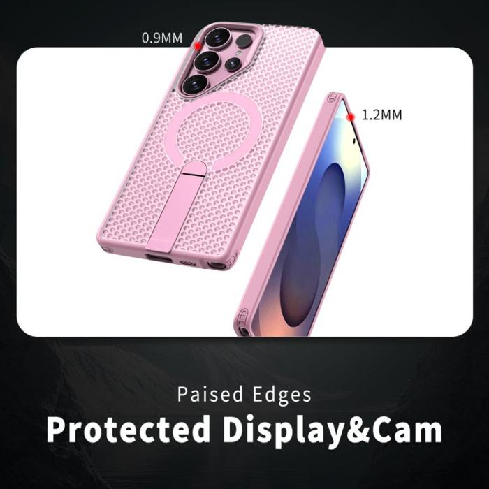 OEM - Mobilskal för Samsung Galaxy S26 Ultra Magnetiskt Kickstand TPU PC - Rosa