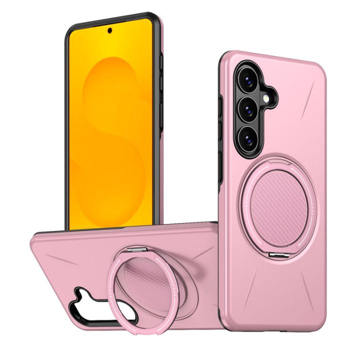 OEM - Mobilskal för Samsung Galaxy S26 Ultra Magnetiskt Kickstand TPU + PC - Rosa