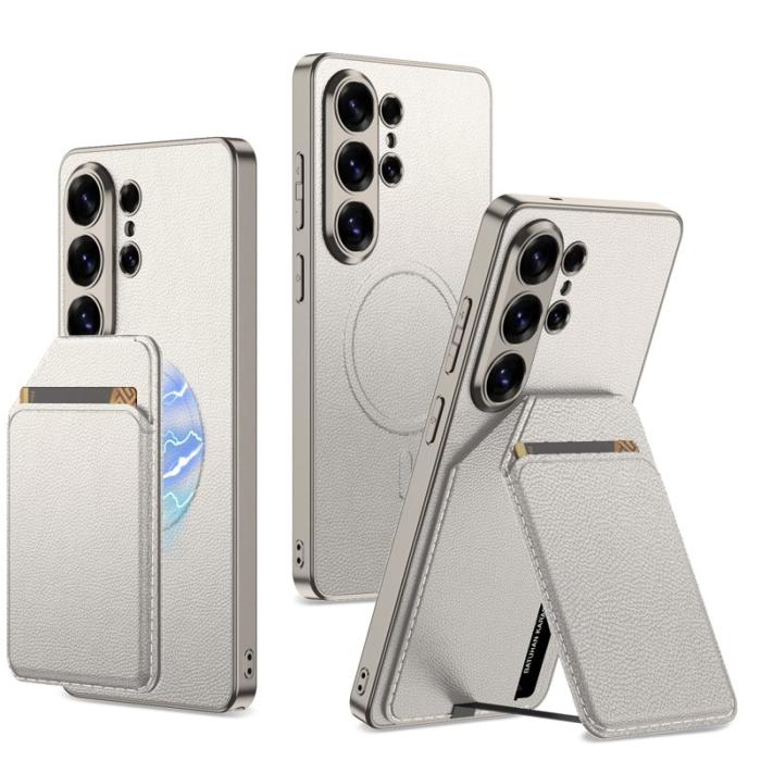 GKK - GKK Mobilfodral för Samsung Galaxy S26 Ultra Konstläder Kickstand - Titan Grå