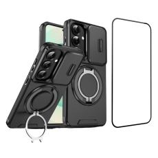 OEM - Mobilskal f&ouml;r Samsung Galaxy S26 Magnetiskt TPU + PC med sk&auml;rmskydd - Svart