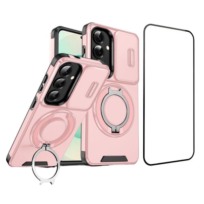 OEM - Mobilskal för Samsung Galaxy S26 Magnetiskt TPU + PC med skärmskydd - Rosa