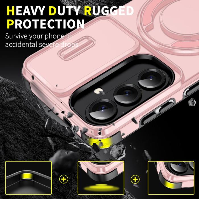 OEM - Mobilskal för Samsung Galaxy S26 Magnetiskt TPU + PC med skärmskydd - Rosa