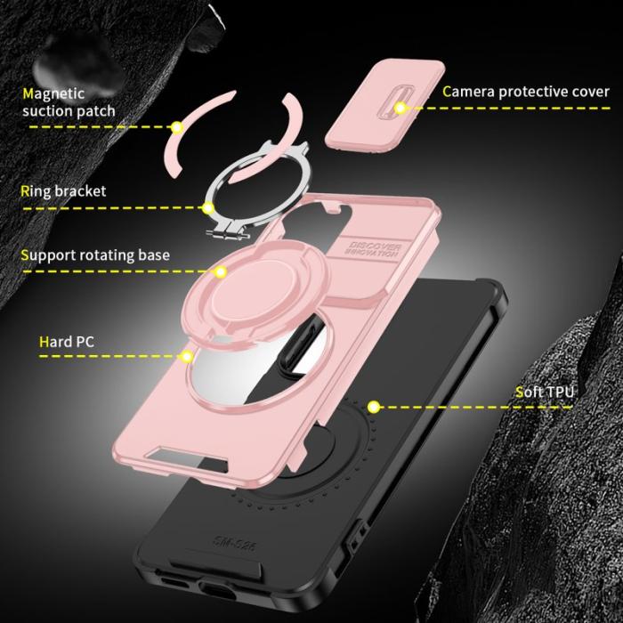 OEM - Mobilskal för Samsung Galaxy S26 Magnetiskt TPU + PC med skärmskydd - Rosa