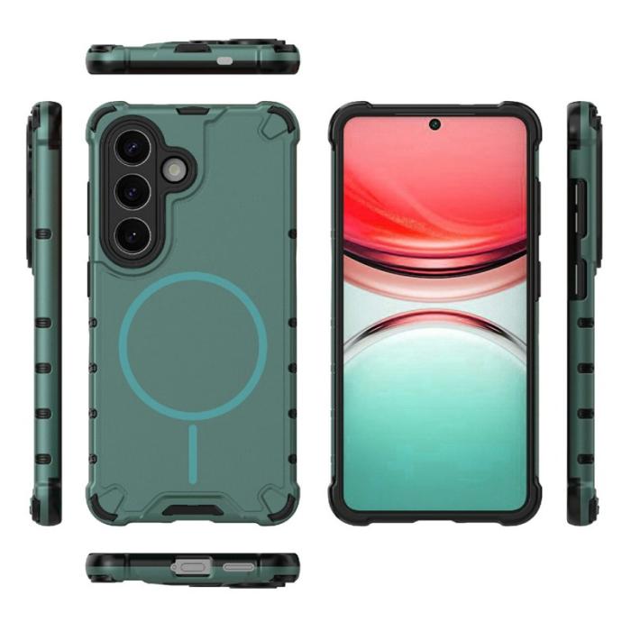 OEM - Mobilskal för Samsung Galaxy S26 Magnetiskt TPU + PC - Mörkgrön