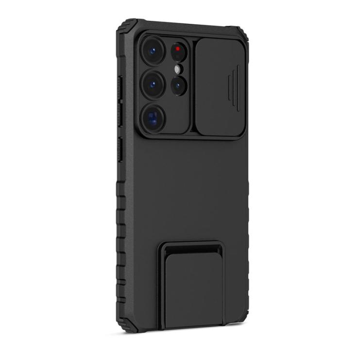 OEM - Mobilskal för Samsung Galaxy S26 Ultra Kamera Skydd PC + TPU - Svart