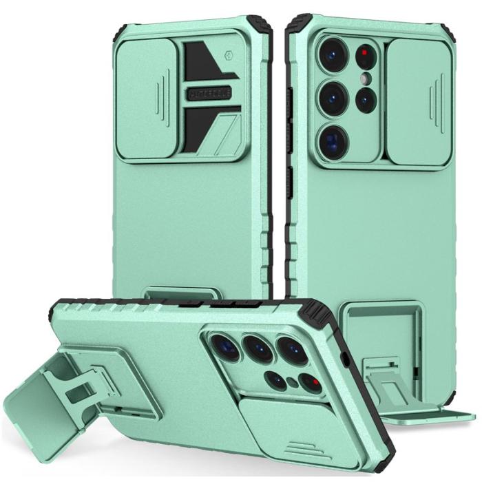 OEM - Mobilskal för Samsung Galaxy S26 Ultra Kamera Slider PC + TPU - Ljusblå