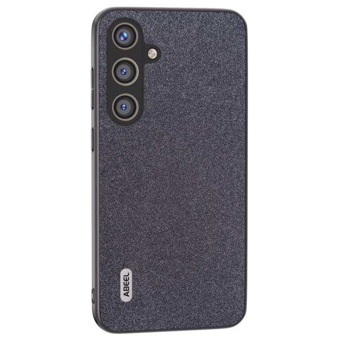 ABEEL - ABEEL Mobilskal till Samsung Galaxy S24+ PU Läder Glitter Yta - Svart