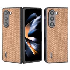 ABEEL - ABEEL Mobilskal till Samsung Galaxy Z Fold6 5G Kolfiber Textur Gul