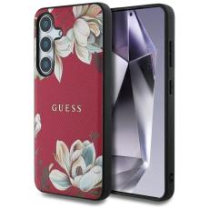 Guess - Guess Mobilskal till Galaxy S25 MagSafe Grained Printed Flower - Fuchsia