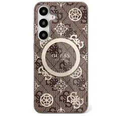 Guess - Guess Mobilskal till Galaxy S25 Ultra MagSafe Guld Electroplated Peony - Brun
