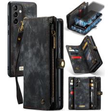Caseme - CASEME 008 Series Samsung Galaxy A54 5G Konstl&auml;der Pl&aring;nboksfodral Svart