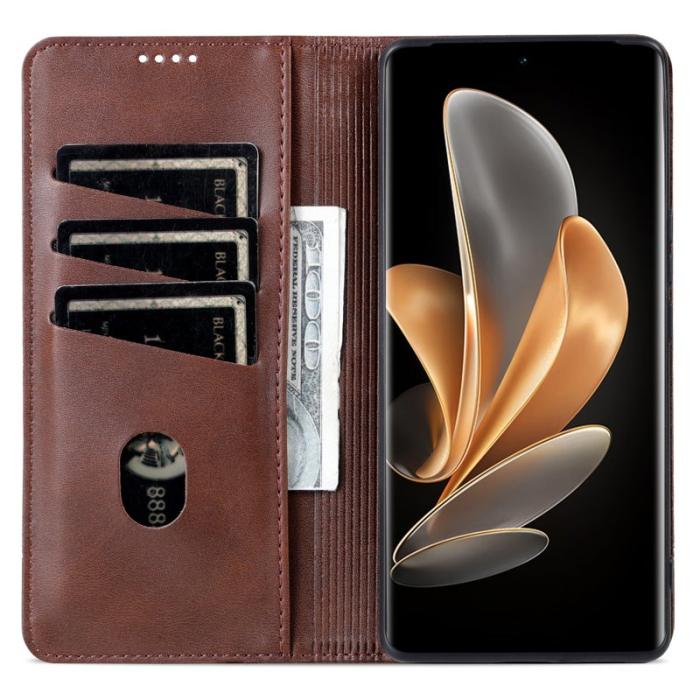 AZNS - AZNS Xiaomi 14 Ultra Plånboksfodral Konstläder - Brun