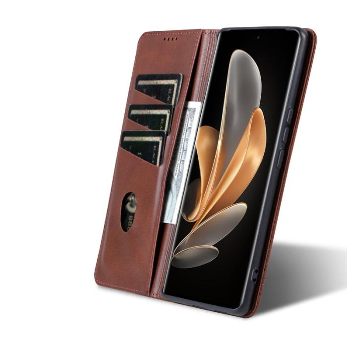 AZNS - AZNS Xiaomi 14 Ultra Plånboksfodral Konstläder - Brun