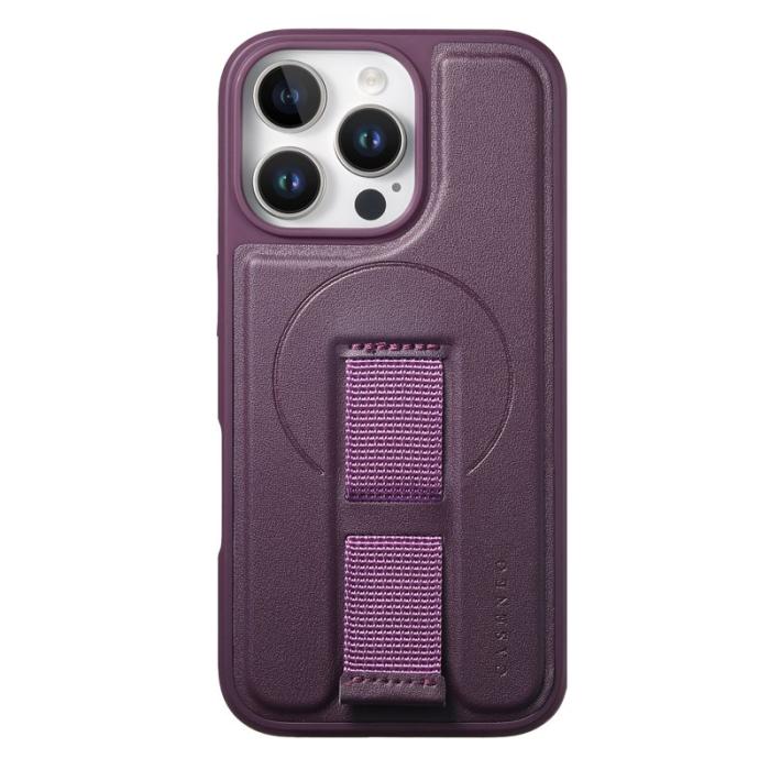 CASENEO - CASENEO iPhone 16 Pro Fodral Magnetiskt KonstLäder - Lila