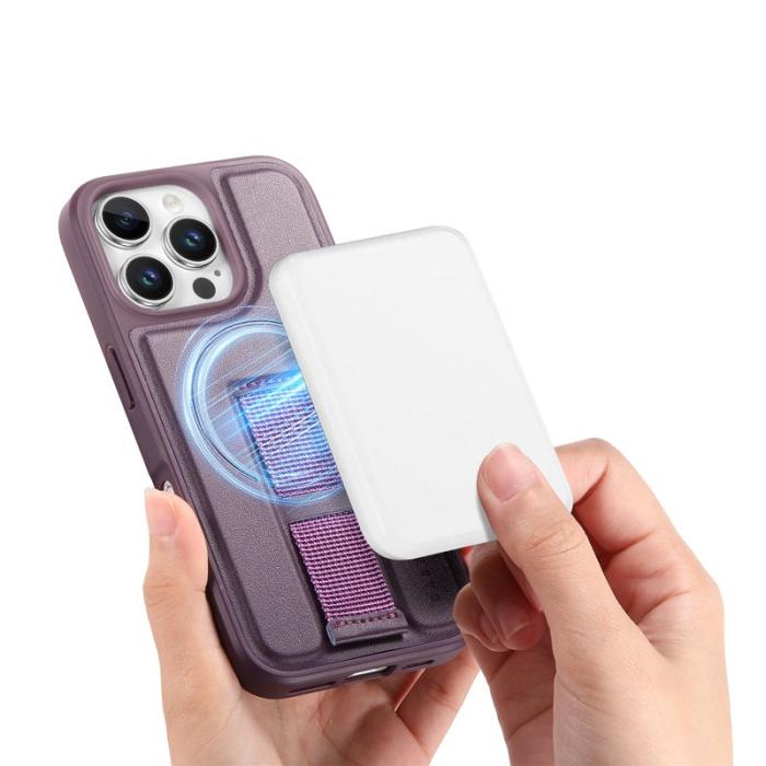 CASENEO - CASENEO iPhone 16 Pro Fodral Magnetiskt KonstLäder - Lila