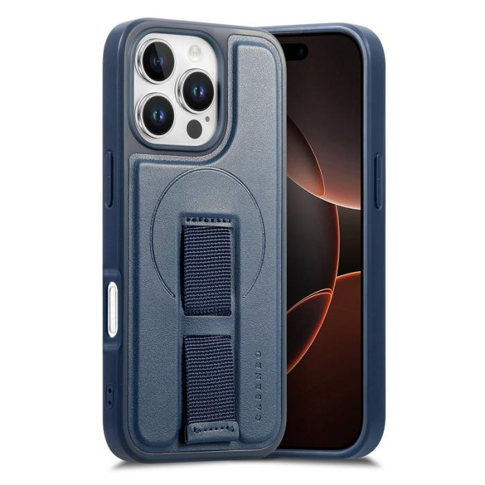 CASENEO - CASENEO iPhone 16 Pro Fodral - Magnetiskt KonstLäder + PC - Blå