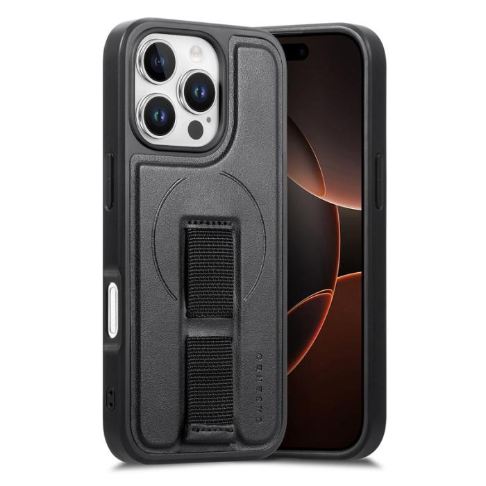 CASENEO - CASENEO iPhone 16 Pro Fodral - Magnetiskt KonstLäder + PC - Svart