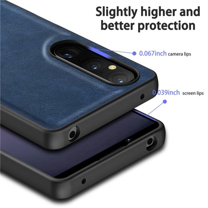 A-One Brand - Sony Xperia 10 V Mobilskal TPU PU-Läder - Blå