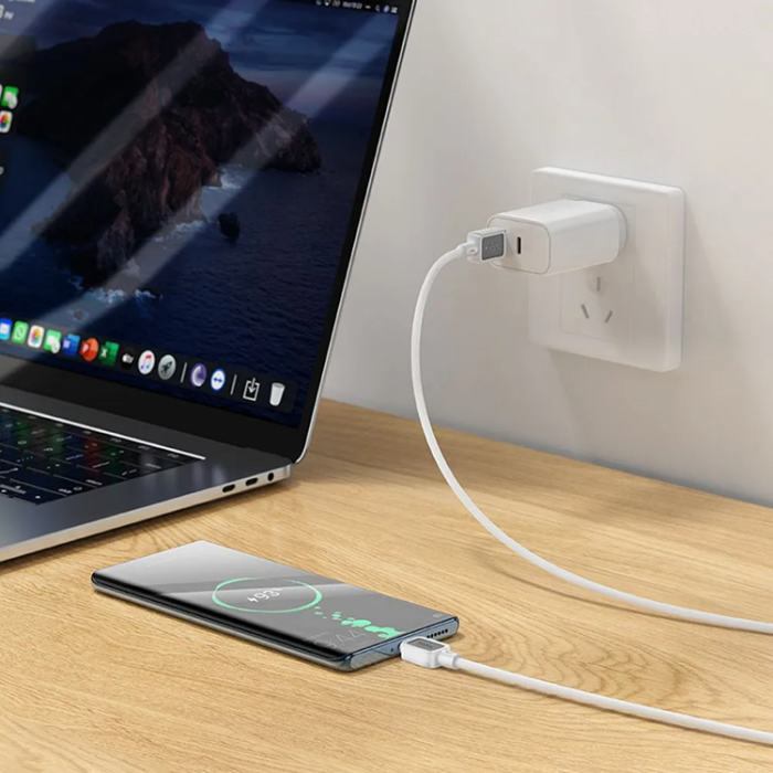 Hoco - Hoco USB-A Till Micro-USB Kabel 1m - Vit