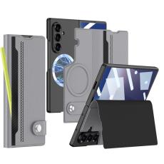 GKK - GKK Samsung Galaxy Z Fold7 Fodral - KonstL&auml;der - Gr&aring;