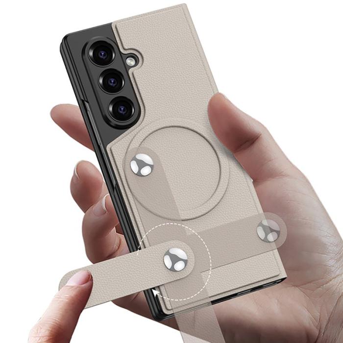 GKK - GKK Samsung Galaxy Z Fold7 Fodral Äkta läder - Grå