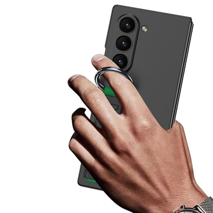 GKK - GKK Samsung Galaxy Z Fold7 Fodral Äkta läder - Grön