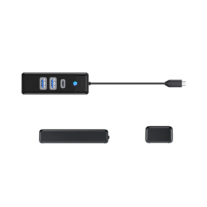 ORICO - Orico USB-C Hubb 2xUSB-A 3.0 1xUSB-C 15cm - Svart