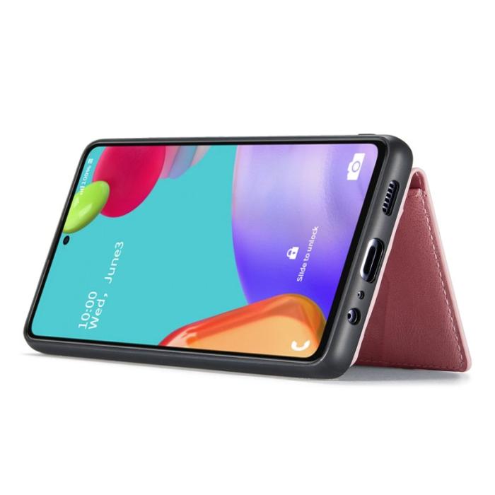 JEEHOOD - JEEHOOD Magnetic Konstläder Plånboksfodral för Samsung Galaxy A32 5G - Roséguld