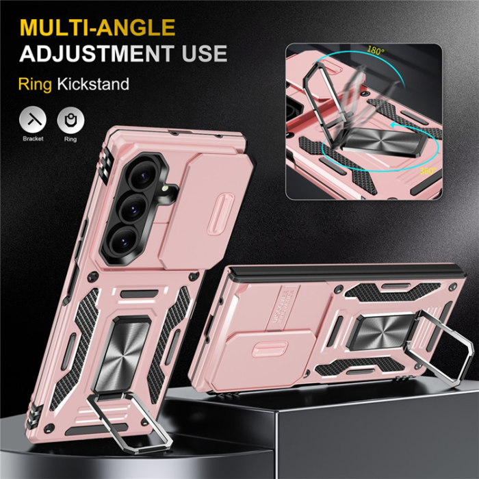 A-One Brand - Galaxy Z Fold7 5G Mobilskal Kickstand Slide - Roséguld