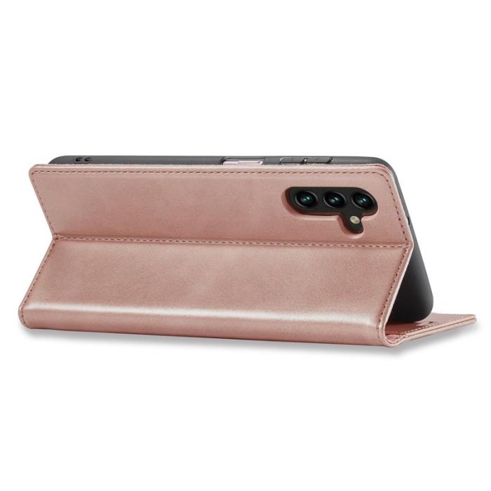 LC.imeeke - LC.IMEEKE Samsung Galaxy S24 FE Plånboksfodral Konstläder - Roséguld