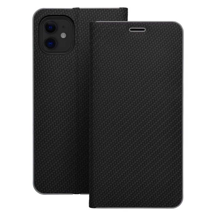 OEM - iPhone 16e Plånboksfodral Luna Carbon - Svart