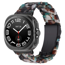 A-One Brand - Galaxy Watch 8/8 Classic (40/44/46mm) Armband Vattentät Acrylic - Blå Flower