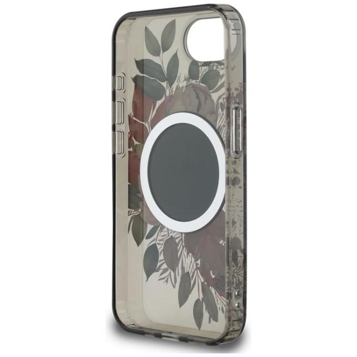 Guess - Guess iPhone 16e Mobilskal MagSafe IML Flowers - Svart