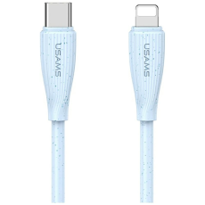 USAMS - Usams USB-C Till Lightning Kabel 1m Green Series - Blå