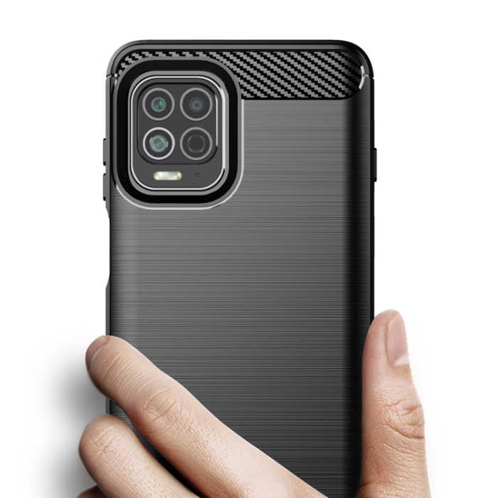 OEM - Motorola Moto G100/Edge S Skal Carbon Flexible - Svart