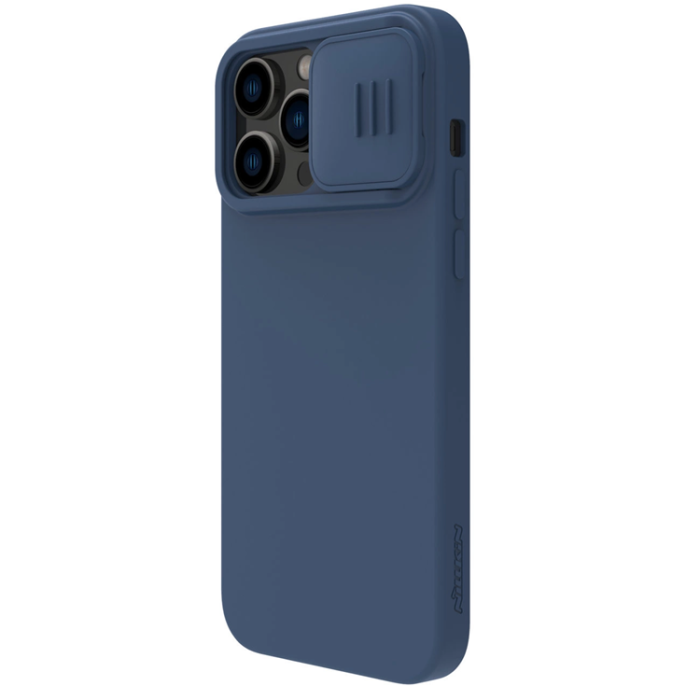 Nillkin - Nillkin iPhone 14 Pro Max Mobilskal CamShield Silky Silikon - Blå