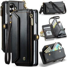 Caseme - CASEME Galaxy Z Fold 7 Plånboksfodral Med Remmar - Svart