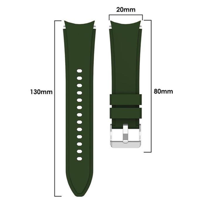 OEM - Galaxy Watch 6 Classic (47mm) Armband Silikon - Army Grön