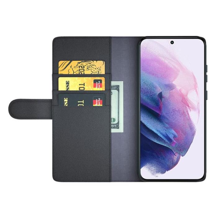 OEM - Magnetisk Äkta Läder Fodral Galaxy S22 Plus - Brun