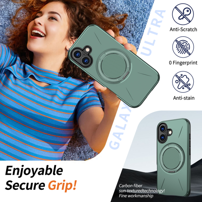 A-One Brand - iPhone 16 Plus Mobilskal MagSafe Rotating Kickstand TPU + PC