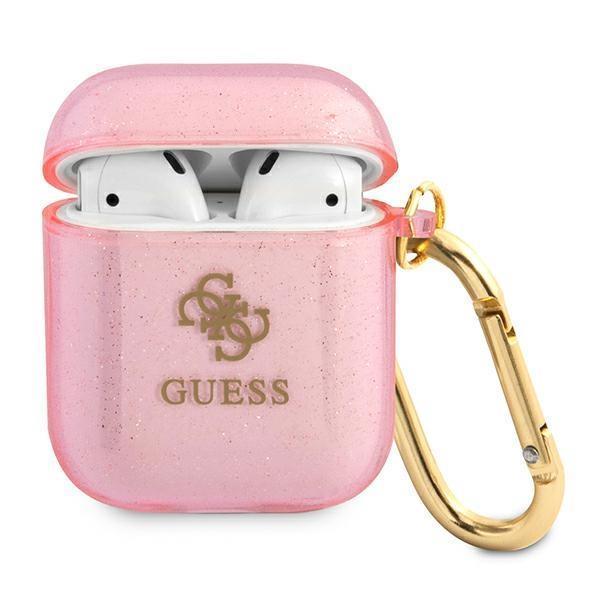 Guess Glitter Collection Skal AirPods - Rosa | 2353 | AlltMobil