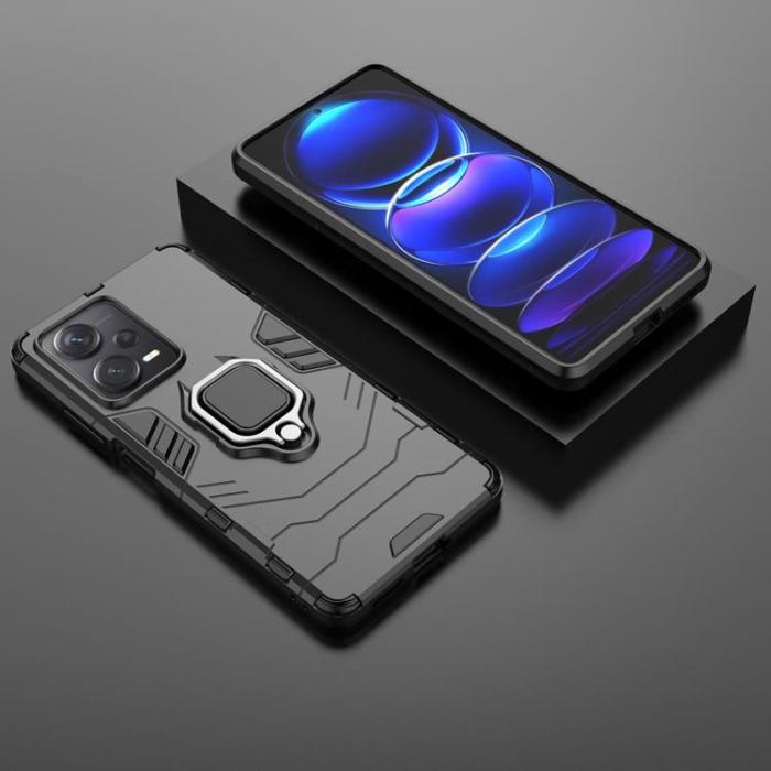 OEM - Redmi Note 12 Pro Plus Mobilskal Magnetic Ring Hållare - Svart
