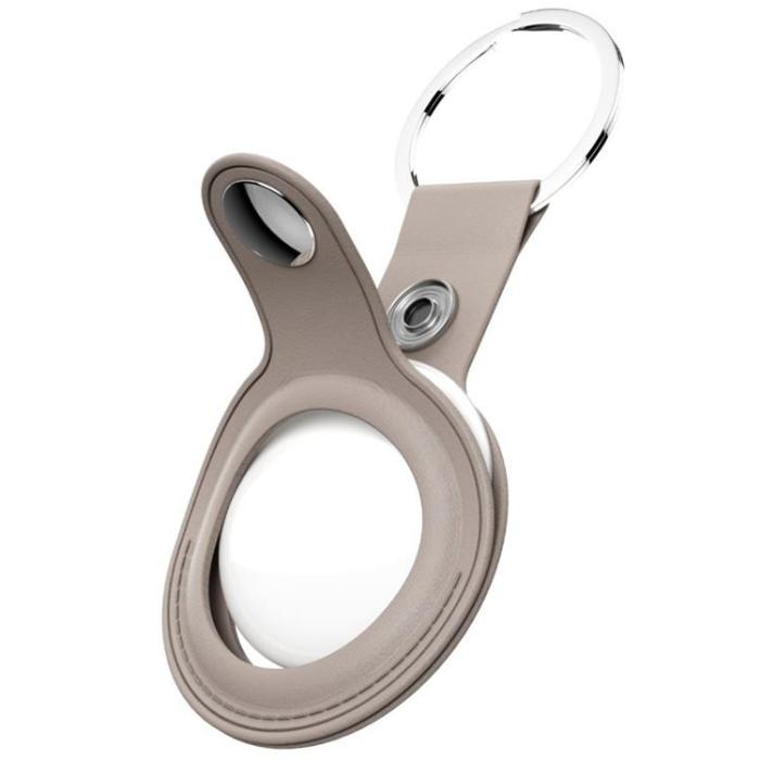 KeyBudz - Keybudz Nyckelring i Läder För AirTag - Sandbeige