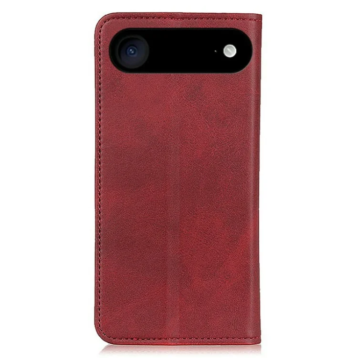 A-One Brand - iPhone 17 Air Plånboksfodral Äkta läder - Röd